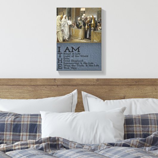 Jezus Christus Stretted Canvas Print Canvas (Insitu (Slaapkamer))