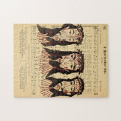 Jezus Christus Thorn Crown Folk kunst schilderen Legpuzzel (Horizontaal)