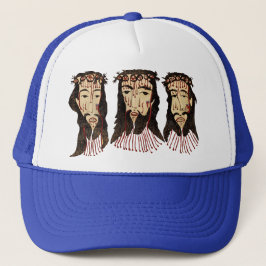Jezus Christus Thorn Crown Folk kunst schilderen Trucker Pet
