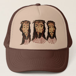 Jezus Christus Thorn Crown Folk kunst schilderen Trucker Pet