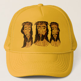 Jezus Christus Thorn Crown Folk kunst schilderen Trucker Pet