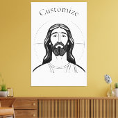 Jezus Christus Thunder_Cove Canvas Afdruk (Insitu (Woonkamer))