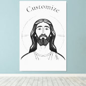 Jezus Christus Thunder_Cove Canvas Afdruk (Insitu (Houten vloer))