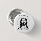 Jezus Christus Thunder_Cove Ronde Button 3,2 Cm (Voorkant /achterkant)