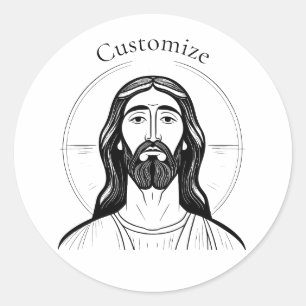 Jezus Christus Thunder_Cove Ronde Sticker