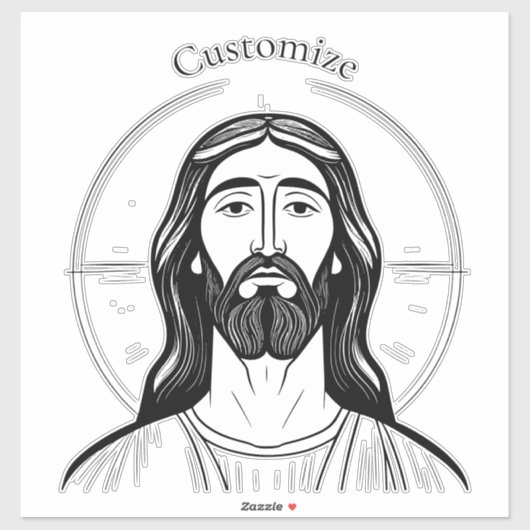 Jezus Christus Thunder_Cove Sticker (Vel)