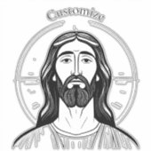 Jezus Christus Thunder_Cove Sticker (Voorkant)