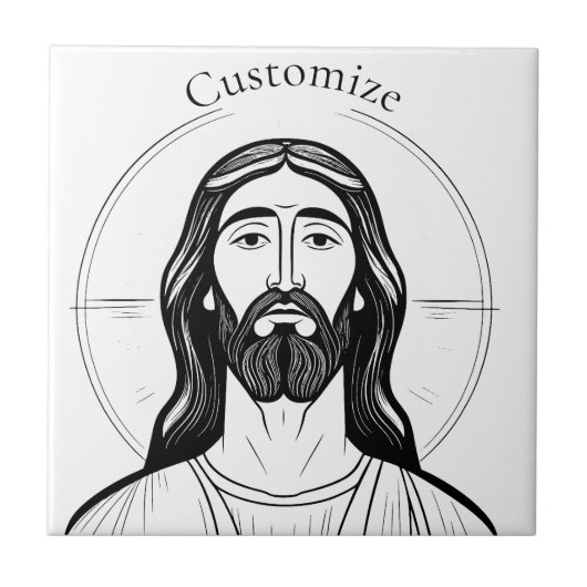 Jezus Christus Thunder_Cove Tegeltje (Voorkant)