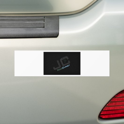 Jezus Christus Typo Art Bumpersticker (Op auto)