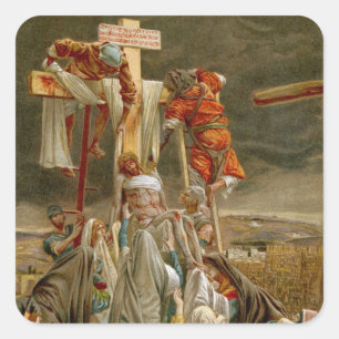 Jezus Christus uit het Kruis gehaald Vierkante Sticker