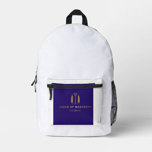 Jezus Christus van Nazareth rugzak volg mij (Voorkant)