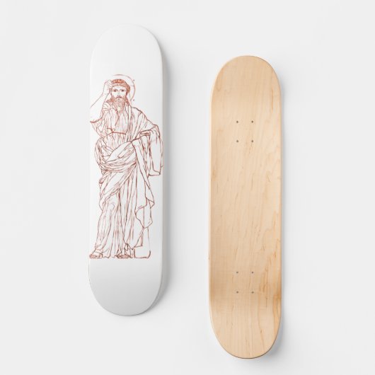 Jezus Christus van Nazareth Zoon van God Persoonlijk Skateboard (Voorkant)