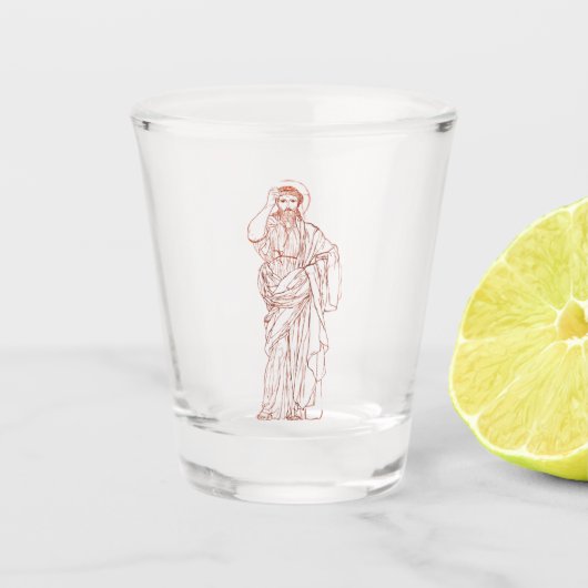 Jezus Christus van Nazareth Zoon van God Shot Glas (Voorkant)