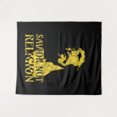 Jezus Christus - Verlosser niet religie Wandkleed (Voorkant (horizontaal))