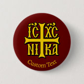Jezus Christus verovert embleem Ronde Button 5,7 Cm (Voorkant)