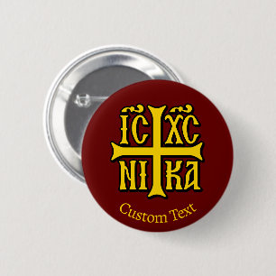 Jezus Christus verovert embleem Ronde Button 5,7 Cm
