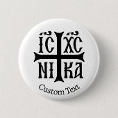 Jezus Christus verovert embleem Ronde Button 5,7 Cm (Voorkant)