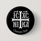 Jezus Christus verovert embleem Ronde Button 5,7 Cm (Voorkant)