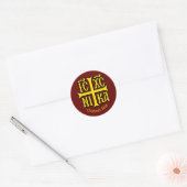 Jezus Christus verovert embleem Ronde Sticker (Envelop)