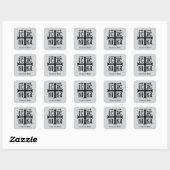 Jezus Christus verovert embleem Vierkante Sticker (Vel)