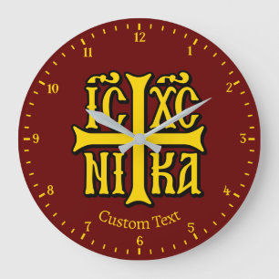 Jezus Christus verovert embleem wandklok