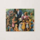 Jezus Christus verstikkende kinderen,  religie Legpuzzel (Horizontaal)