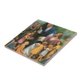 Jezus Christus verstikkende kinderen,  religie Tegeltje (Zijkant)