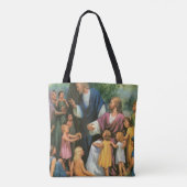 Jezus Christus verstikkende kinderen, religie Tote Bag (Achterkant)