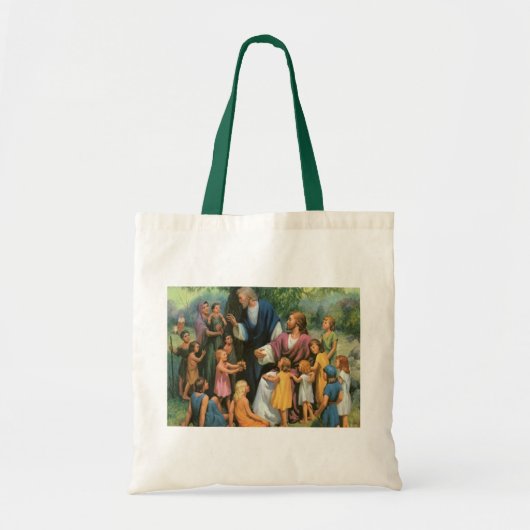 Jezus Christus verstikkende kinderen,  religie Tote Bag (Voorkant)