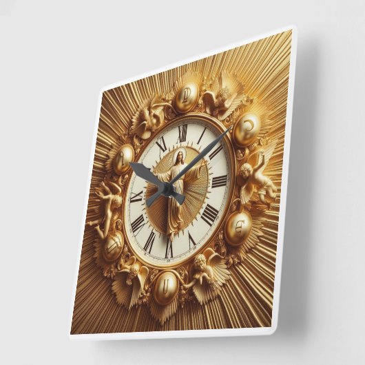 Jezus Christus Vierkante Klok (Hoek)