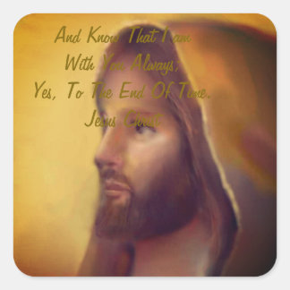 Jezus Christus Vierkante Sticker