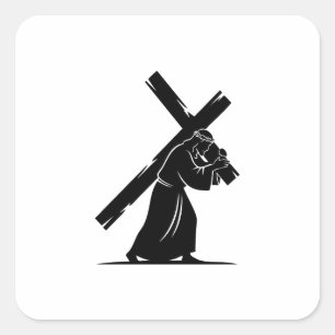 Jezus Christus Vierkante Sticker
