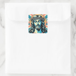 Jezus Christus Vierkante Sticker