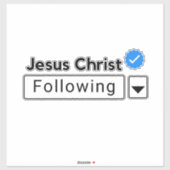 Jezus Christus volgens de Bijbel Christelijk Sticker (Vel)