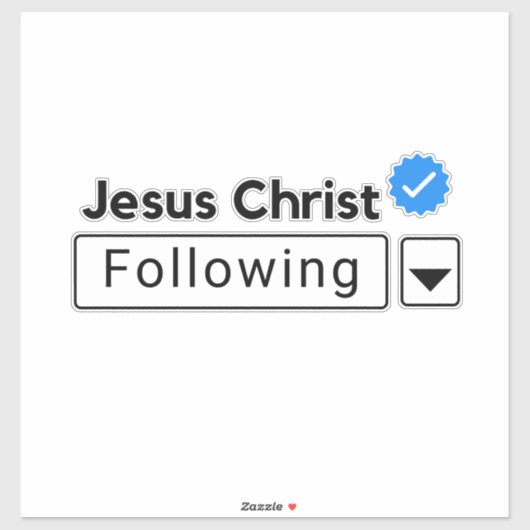 Jezus Christus volgens de Bijbel Christelijk Sticker (Vel)