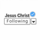 Jezus Christus volgens de Bijbel Christelijk Sticker (Voorkant)