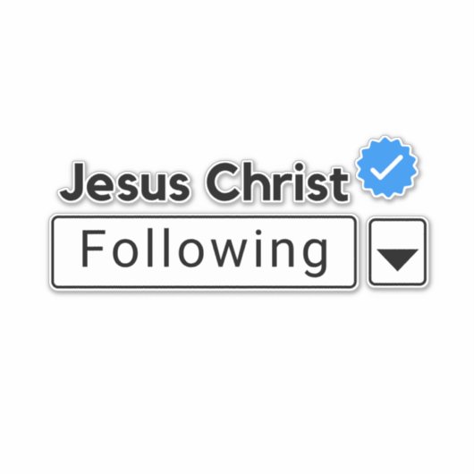 Jezus Christus volgens de Bijbel Christelijk Sticker (Voorkant)