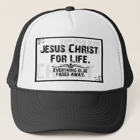 Jezus Christus voor het leven Trucker Pet (Voorkant)