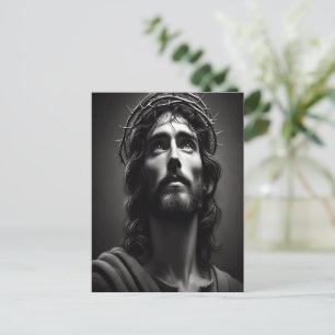 Jezus Christus' vriendelijke blik van barmhartighe Briefkaart