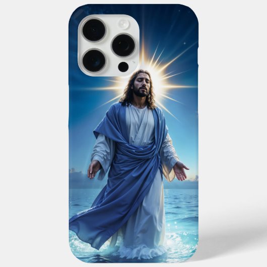 Jezus Christus wandelt op het Bijbelse watertoneel Case-Mate iPhone Case (Achterkant)