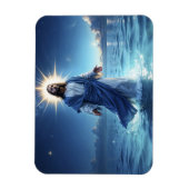 Jezus Christus wandelt op het Bijbelse watertoneel Magneet (Verticaal)