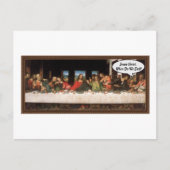 Jezus Christus wanneer eten we? - Funny last Suppe Briefkaart (Voorkant)