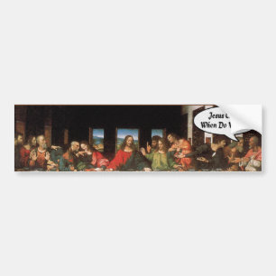 Jezus Christus wanneer eten we? - Funny last Suppe Bumpersticker