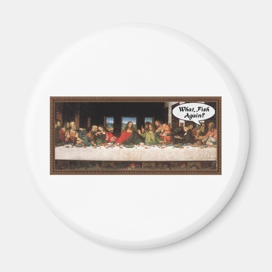 Jezus Christus wanneer eten we? - Funny last Suppe Magneet (Voorkant)
