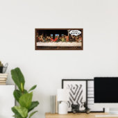 Jezus Christus wanneer eten we? - Funny last Suppe Poster (Thuiskantoor)