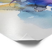 Jezus Christus Waterverf Foto Afdruk (Hoek)