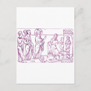 Jezus Christus wekt Lazarus op Briefkaart