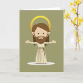 Jezus Christus Wenskaart Kaart (Gele Bloem)