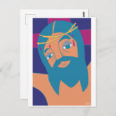 Jezus Christus Yeshua Crucifixion Illustratie Briefkaart (Voorkant / Achterkant)