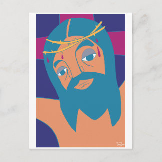 Jezus Christus Yeshua Crucifixion Illustratie Briefkaart